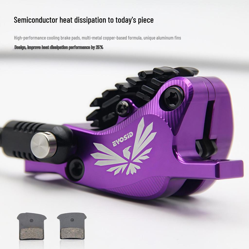 Freno a Disco Idraulico a Quattro Pistoni in Alluminio CNC EVOSID per Mountain Bike (DH/XC)