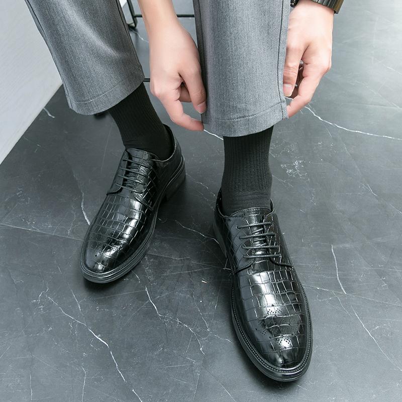 Former Leather Shoes for Men Lace Up Oxfords Wedding party Shoes for Male Dress wedding Shoes Zapatos Para Hombre De Vestir