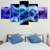 5 Pieces Canvas Wall Arts Poster Painting Abstract Abstract Waves Microsoft Design Wallpaper Home Decor Picture Printing Artwork