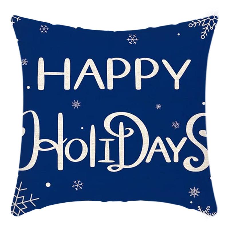 

Новая льняная рождественская наволочка Домашняя рождественская елка Лось Наволочка Чехол для дивана Наволочка 45*45cm