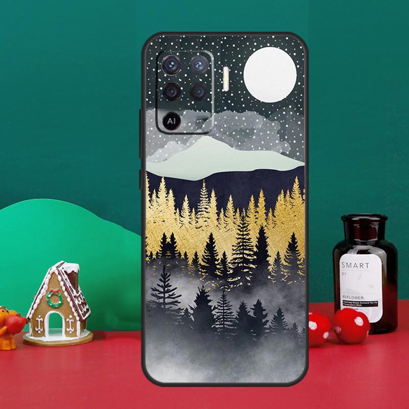 Landscape Mountain Night Sky Case For Oppo A98 A78 A58 A38 A18 A54 A74 A94 A80 A60 A40 A96 A76 A16 A15 A17 A57 A5 A6 Pro