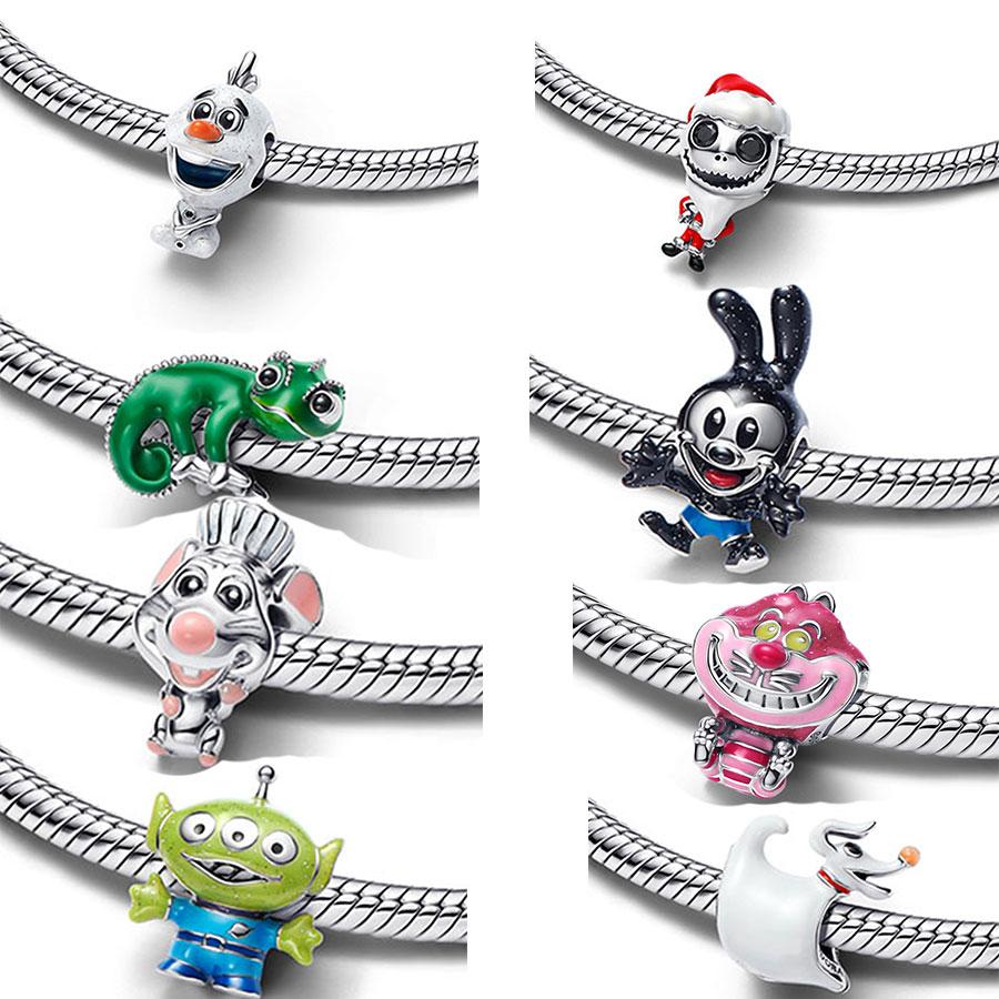 Bestverkochte 925 zilveren Disney serie hanger bedel, geschikt voor originele DlY armband! Verjaardagsmode voor dames