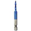 High Speed Steel Plated Blue 6.35mm Hex Shank Tap Drill Bit HSS Compound Tap (M3)