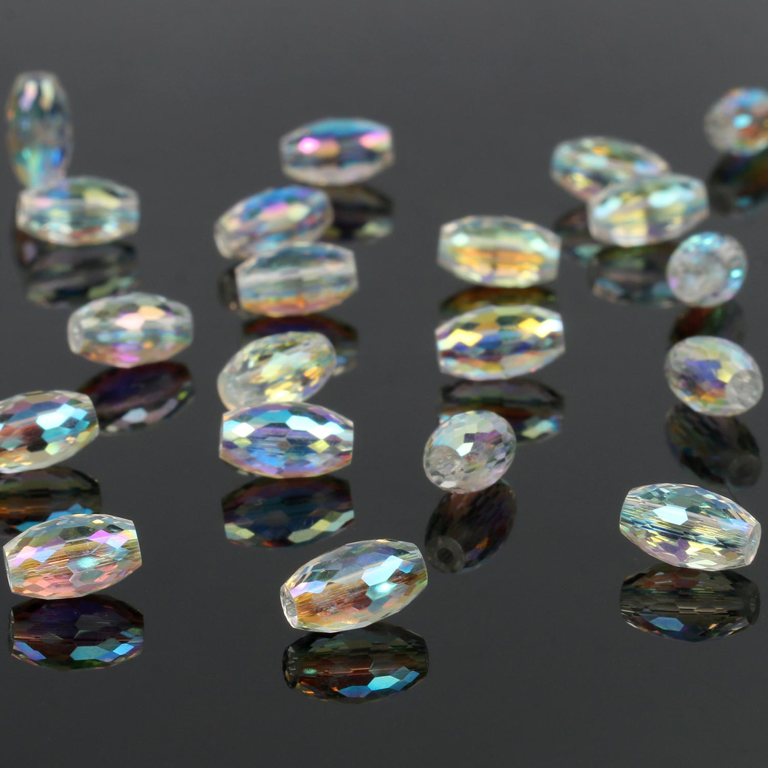 

30 шт. AB цветные граненые хрустальные бусины сердце звезда бабочка круглые квадратные кубические стеклянные бусины для изготовления ювелирных изделий подвески аксессуары 30pcs 11x6mm cylinder