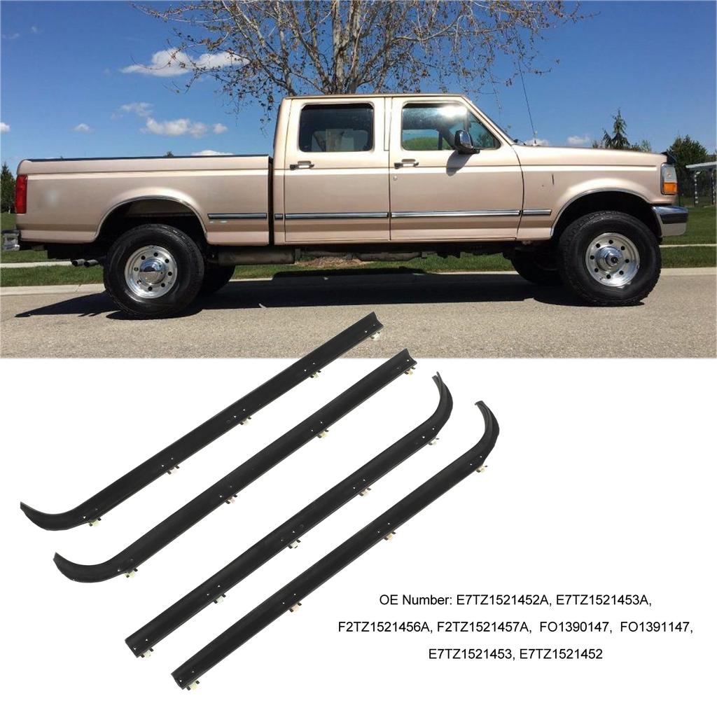 4Pcs/set Window Weatherstrip Trim for Ford Mustang Ford Truck Window Molding Trim E7TZ1521452A Noise Reduce