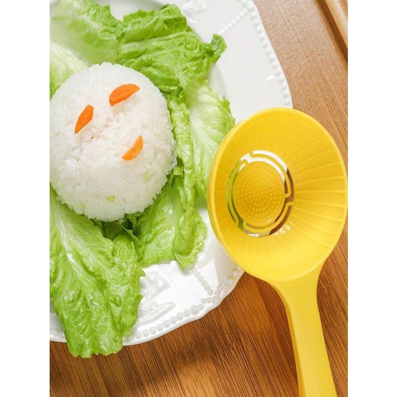 1pc Half-Circle Rice Ball Mold, Rice Shaper And Diy Bento Box Tool, Plastic Rice Spoon