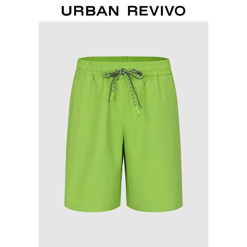 UR2026 Men s Casual Drawstring Woven Loose Straight Shorts 34