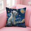 WWest Highland White Terrier Cushion Cover Pillowcase Short Plush Invisible zipper Room Sofa Cushion Cover