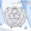 Crystal Candle Holder Silver Votive Tealight Candle Holders for Wedding, Christmas (Silver)