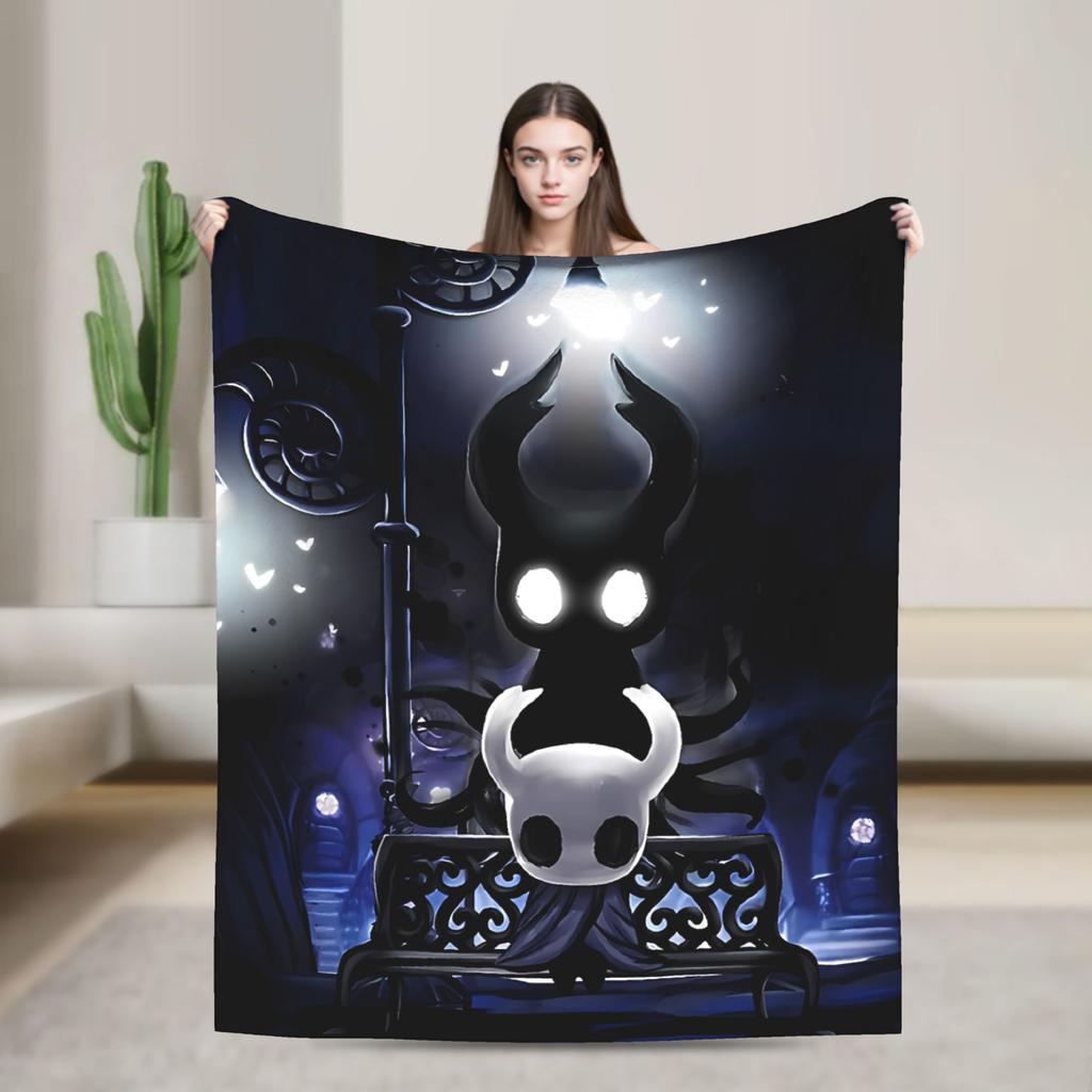 Hollow Knight Game Warm Soft Blankets Travel Plush Throw Blanket Street Trend Living Room Flannel Bedspread Sofa Bed Cover