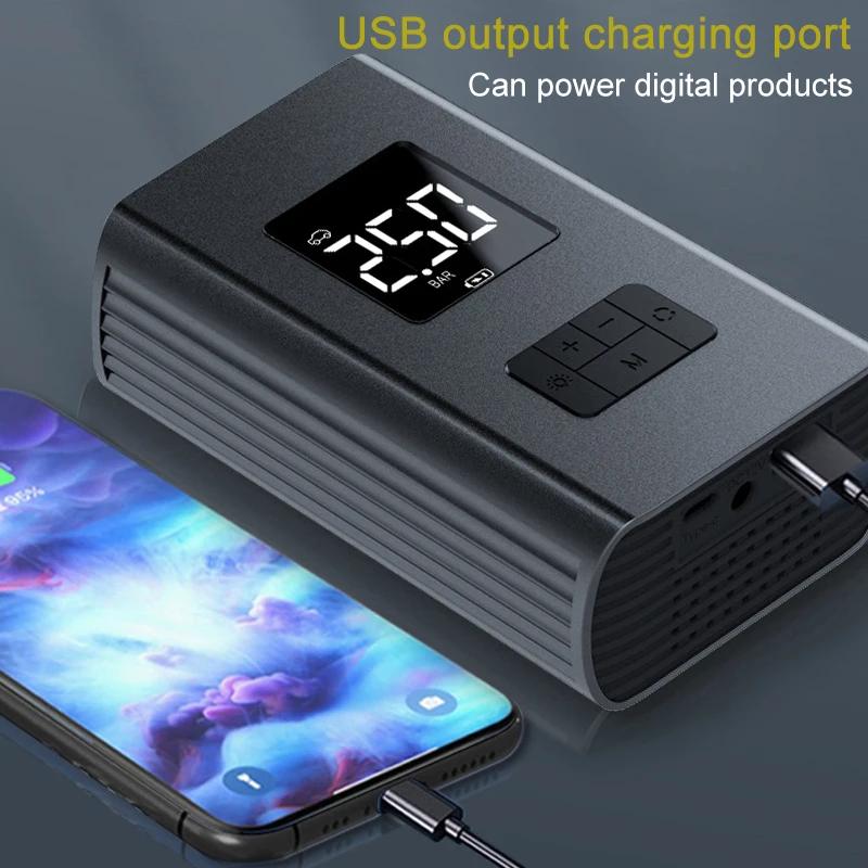 

4500mAh автомобильный воздушный компрессор 150PSI электрический беспроводной портативный насос для накачивания шин для мотоцикла велосипеда автомобильные шарики для шин мини-насос