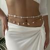 Trendy Summer Boho Waist Chain For Women Exquisite Imitation Pearl Shell Conch Tassel Waist Link Beach Bikini Body Sexy Jewelry