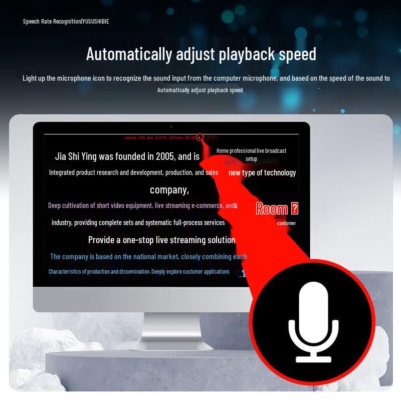 JiaShiYing JS24P 24-inch Dual-Screen AI Voice Teleprompter