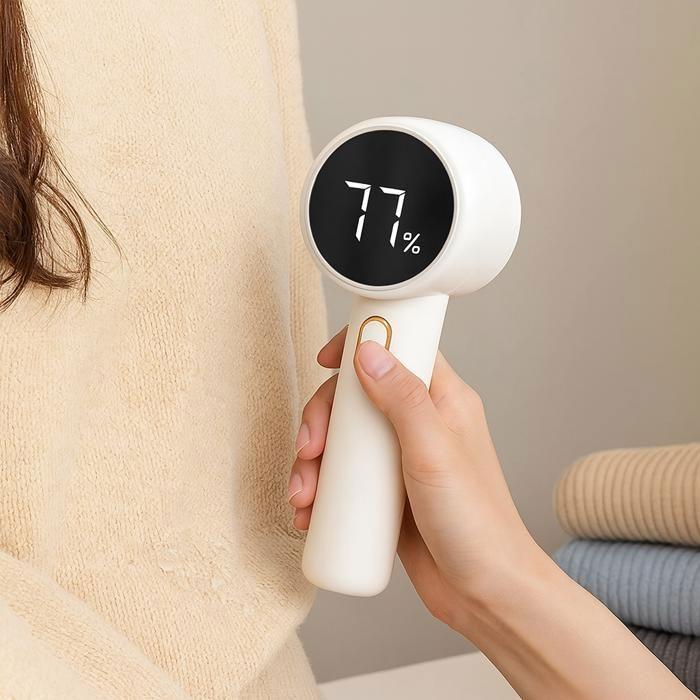 Rasoir anti-bouloches rechargeable avec écran LCD – Haute performance et design moderne Couleur Blanc