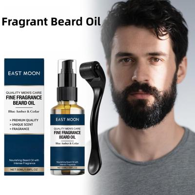 Men's Beard Care Set with Roller—Gently Cleanses and Nourishes with a Lightweight, Non-greasy Formula Suitable for All Skin Types.