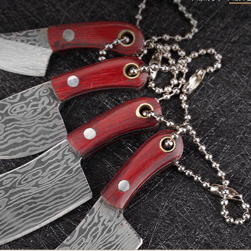 Stainless Steel Sharp Mini Kitchen Knife Box Express Unpackage Cutter Keychain Creative Paring Knife Portable Carry EDC Tool