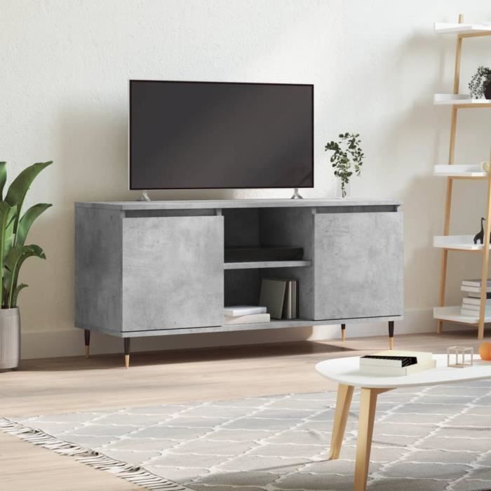 VidaXL TV Cabinet Concrete Grey 104x35x50 Cm Engineered Wood 827008