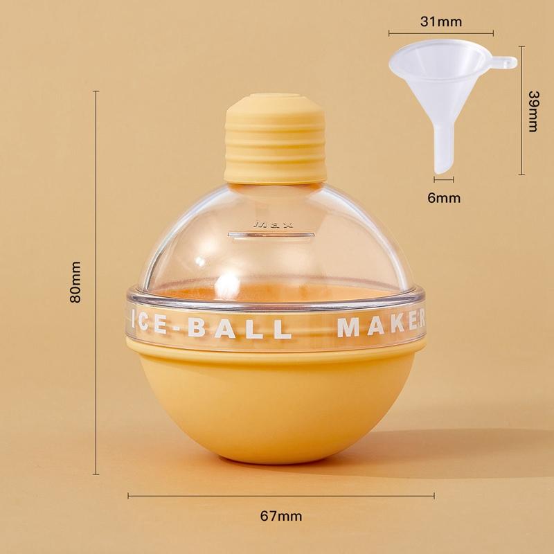 Ice Ball Molds Food Grade Silicone Ice Cube Molds Candy Color Ice Spheres Ice Ball Maker Whiskey and Cocktail Ice Cube Mold