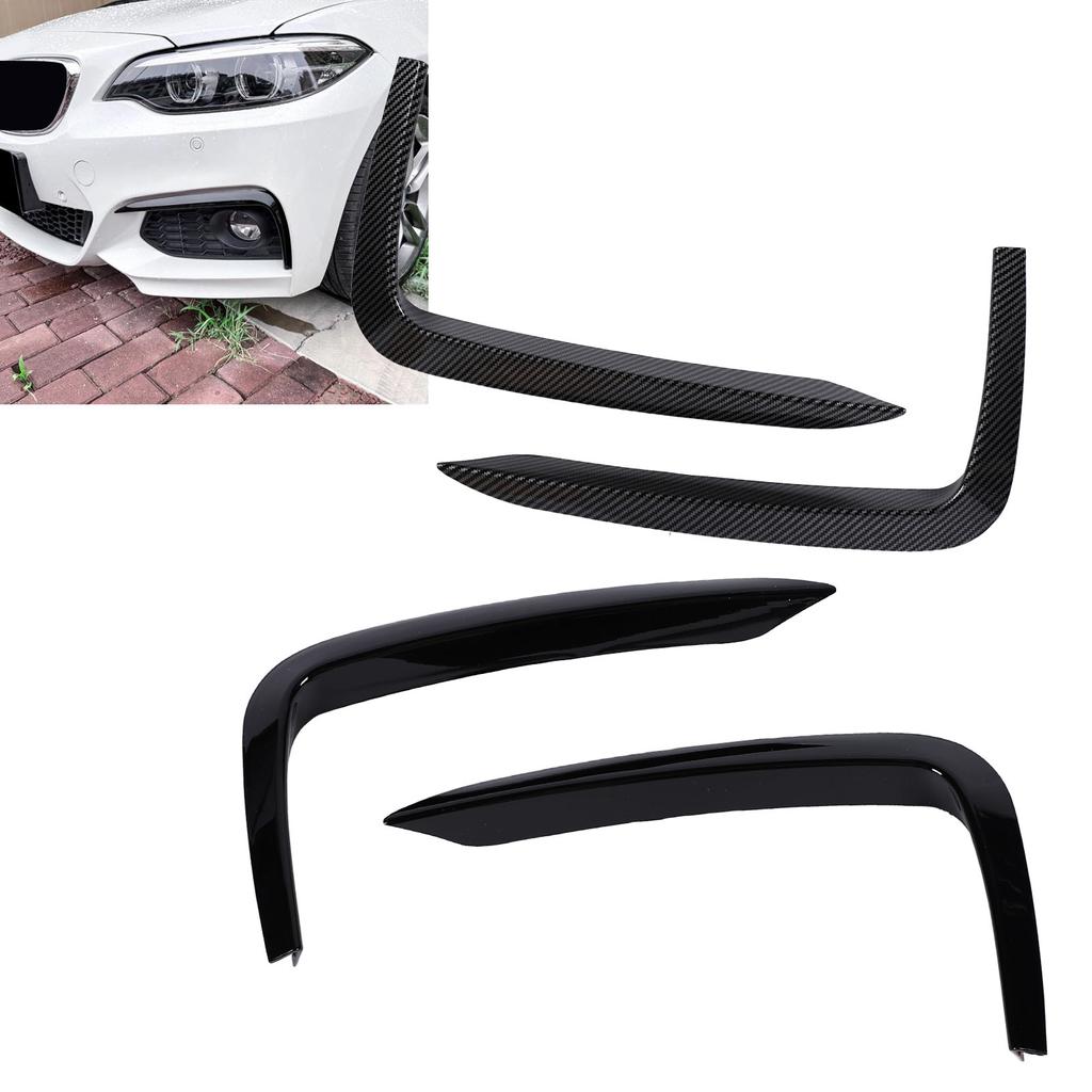 1 Pair Lip Spoiler Fog Lamp Cover Grille Sporty Look Spoiler Fog Lamp Cover Trim Grille for 2 Series