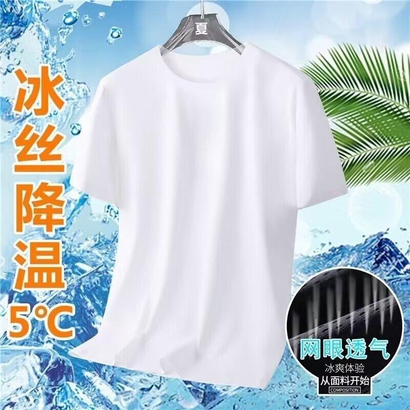 Ice Silk Running Quick-Drying Short-Sleeved Summer Mesh Fitness Sports Leisure Direct Sales Thin Loose Men'S Top
