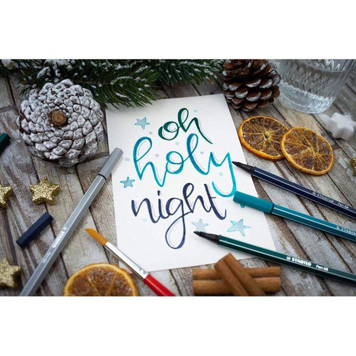 Feutre de dessin - STABILO - Pen 68 - Pointe 1,0 mm - Bleu clair - Encre à base d'eau