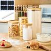 Food Grade Glass Storage Jars with Lids - Tea and Grain Container Set