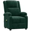 Electric Massage Chair Dark Green Velvet