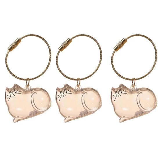 Cat Hair Storage Bottle Transparent Pet Fur Keepsake Capsule for Collecting Cat And Dog Hair Pet Memorial Urns Keychain for Cats Lover