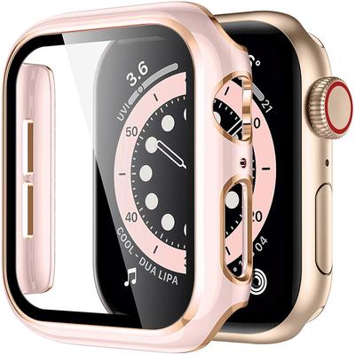 2in1 Case + Tempered Glass for Apple Watch 7/8/9 45mm - Pink / Gold
