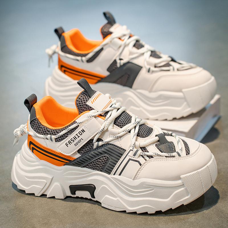New Fashion Men 's Four Seasons Comfortable Thick Sole Shoes Students BoysTrending Soft Sole Breathable Casual Running Sneakers