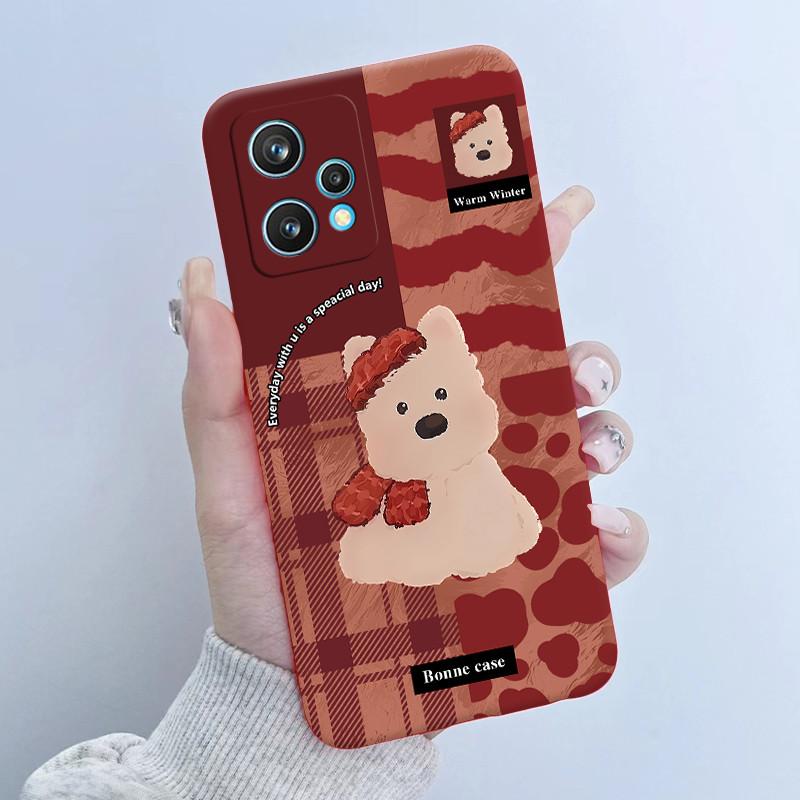 For Realme 9 Pro Plus Phone Case RMX3392 RMX3393 Flower Girl Design Soft Silicone TPU Back Housing For Realme9 4G RMX3521 Covers