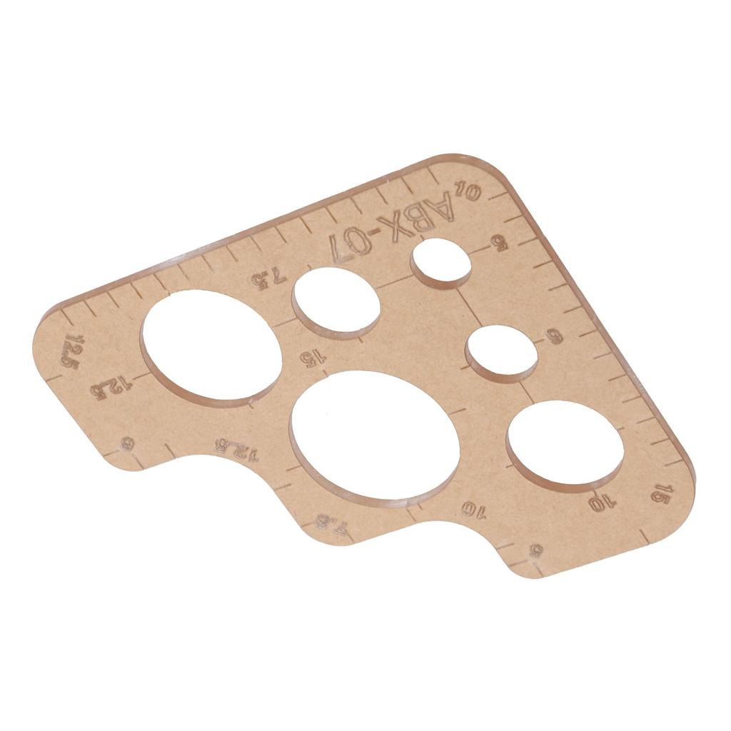 Akrylmall DIY Transparent Rund Linjal Schablon Skärverktyg med Skyddande Lager för