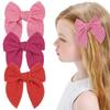 5Inch Girls Women Linen Bow Hair Clips Big Sailor Bow Barrettes Baby Kids Hairgrips Hair Bows Accessories Headwear