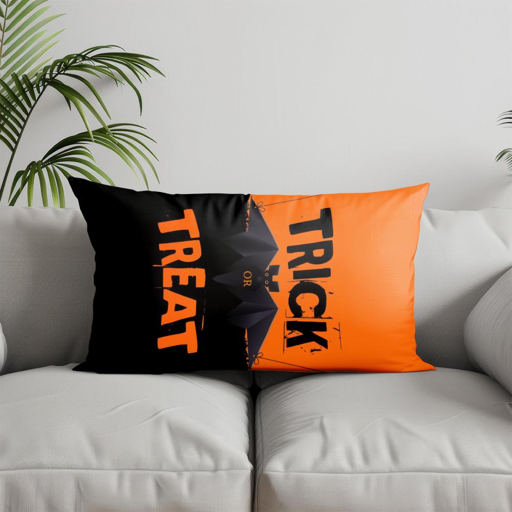 Home Decor Cute Ghost Halloween Pillowcase Suitable For Sofa Bedroom Car Pillow Cover Cushion Rectangular Back Cushion