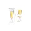 50 Pack White Plastic Champagne Glasses - 5.5 Oz Disposable Champagne Glasses For Weddings, Birthday Parties, Receptions