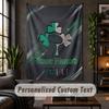 Personalized Wall Tapestry,Ireland Rugby Custom Text, Soft Fabric Wall Art For Indoor Decoration