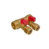 Rozdzielacz pex 1" x 16mm x2 z zaworami do ciepłej wody