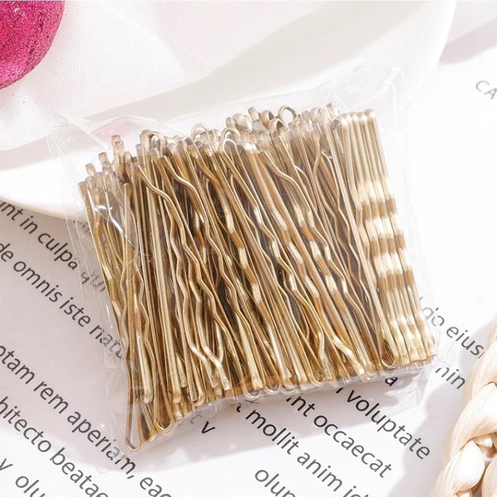 50 Stück/Packung Schlichte Legierungs-Haarspangen Hohe Elastizität Langlebig Wellenklammer Haarnadeln Kopfschmuck Haaraccessoire