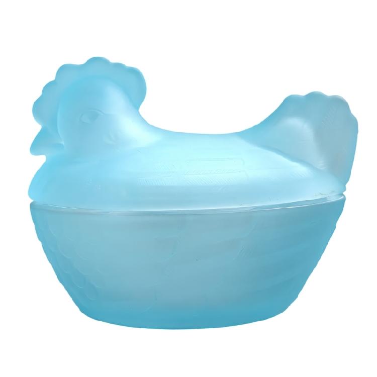 Bright Chicken Shape Glass Storage Jar Exquisites Glasses Candy Dish with Lid for Organizing Nut Candies