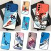 Sport Snowboarden Kunst Für Samsung Galaxy A73,31,32,72,41,53,52,71,22,5G,Note,J7,8,9 Weiches Schwarzes Silikon Handyhülle