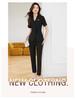 Women's Summer Short-Sleeved Suit Skirt Set - Professional Beautician and Salon Reception Workwear