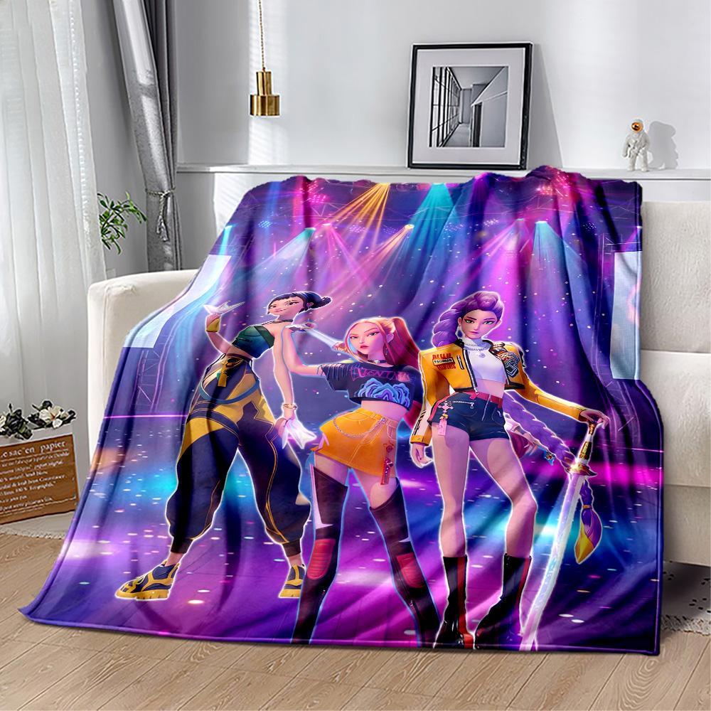 Galactic Fashion Heroes Blanket Durable Comfort Suitable for Office Seaside Bedding All-Season Use Digital Print