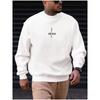 [Printed Design - Not Textured]New Men's Hoodless Loose Fit Crew Neck Casual Pullover,  Soft, Comfortable, Versatile Casual Wear, Machine Washable