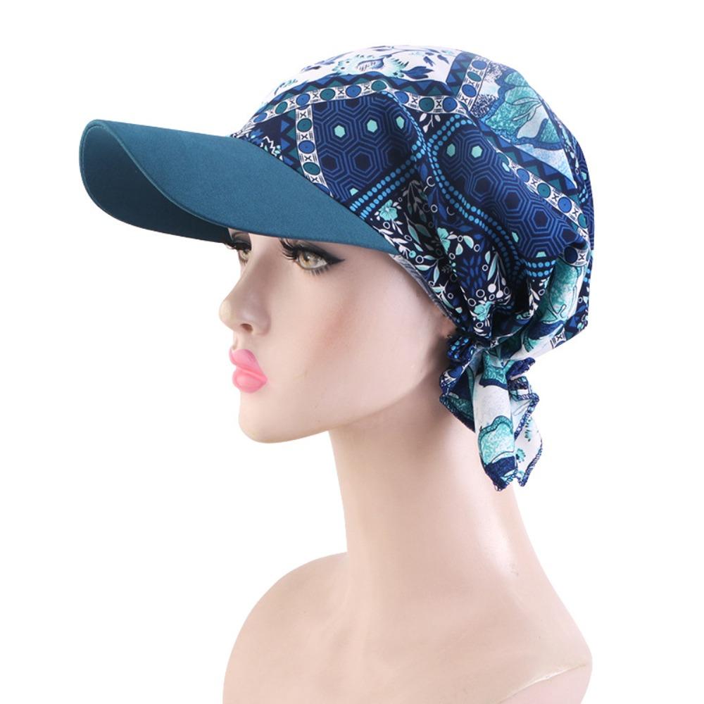 Breathable Triangular Scarf Hat Ethnic Prints Headscarf Baseball Cap  Summer Outdoor