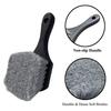 Car Wheel Cleaning Brush Short Handle Tire Rim Detail Brush for Vehicles Soft Triple Bristles Auto Cleaning Tools