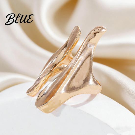 Mixed Metal Statement Ring Finger Imitation Pearl Embellishment Artistic Irregular