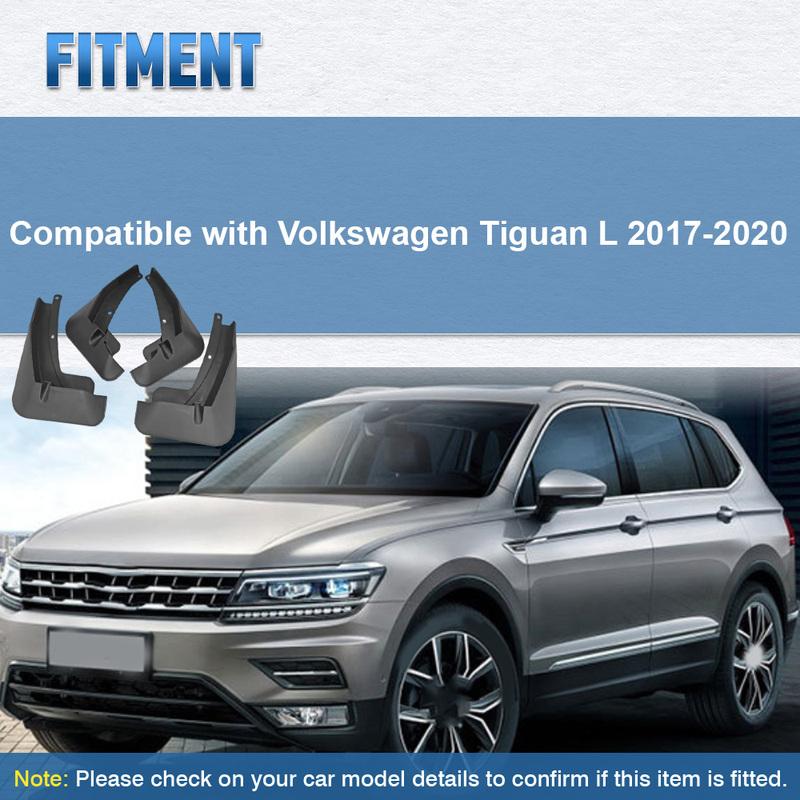 Front Rear Fender  Mudguard Splash Guard  No Drilling Mud Guards Accessories for Volkswagen Tiguan L 2017-