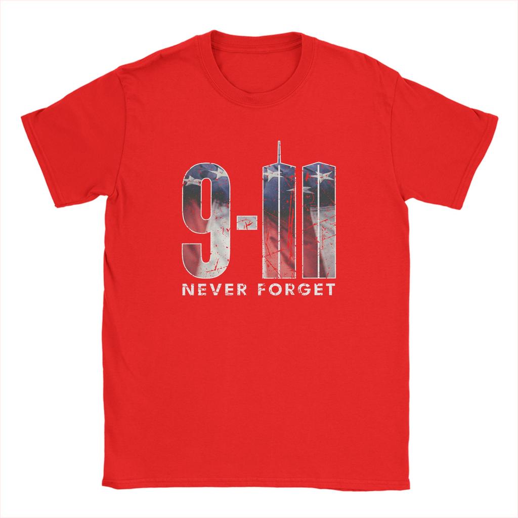Never Forget 911 20th Anniversary Memorial Vintage Patriot Day American Flag T Shirt T Shirts Men Cotton Short Sleeve Tshirt