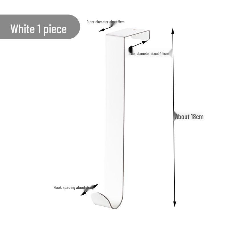 No-Drill Silent Wrought Iron Over-Door Clothes Hook & Storage Rack