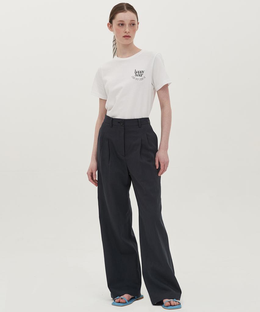 JUN BY JUN K Classic Linen Pants_Navy
